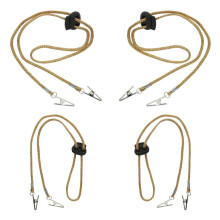 Verstelbare servettenhouder met ketting en krokodilklemmen (4 stuks)