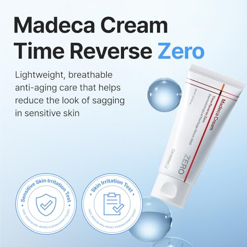 CENTELLIAN 24 Madeca Cream Time Reverse Zero 80ml - Lichtgewicht Anti-Aging Hydratant met Blue Active TECA 1