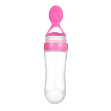 Silicone baby feeding bottle with spoon 1 piece