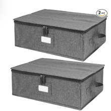 Rakásolható kínai tárolódoboz 17x13x6 hüvelyk, 2 db-os csomag