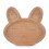 Plato dividido de madera de arce con forma de conejo para niños 1