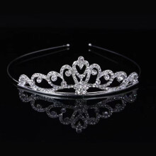 Børnekrone med rhinsten, premium materiale, glitrende tiara til kvinder, prinsessestil, hovedbeklædning, letvægtslegering, skinnende i solen til