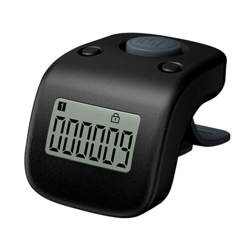 Digital LCD Finger Ring Tally Counter, 6-Digit, 6-Channel