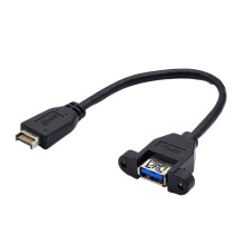 Cabo USB 3.2 para painel frontal, 20 pinos tipo E para USB 3.1 tipo A.