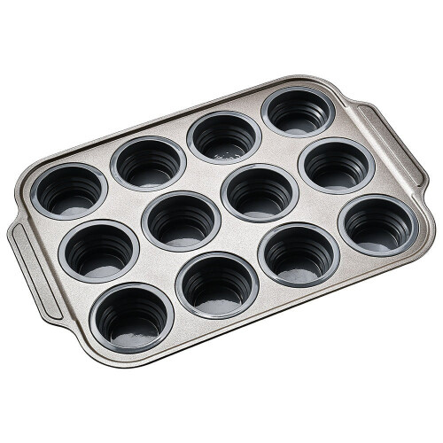 Mini-muffinsform i silikon med metallramme, 12 kopper 2