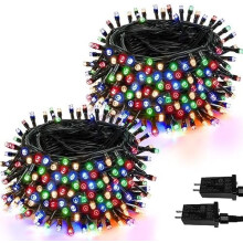 Guirlande lumineuse de Noël 200 LED, 20 m, rouge et blanche, IP44