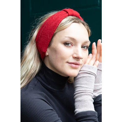 Turtle Doves 100% Recycled Cashmere Headband (Red) 1