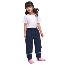 Pantalon de pluie imperméable pour enfant avec bande réfléchissante bleu marine