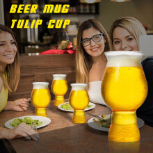 Verres à bière glacés 500 ml à double paroi isolante en gel, lot de 2