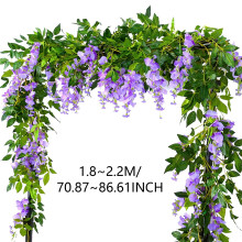 Guirlande de glycine en soie - Fleur artificielle suspendue