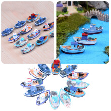 Mini maquette de bateau en résine, décoration 1 pièce