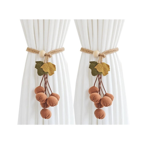 Attaches de rideaux, boucles, corde décorative, 2 pièces