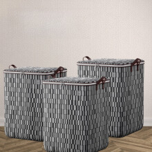 Set van 3 opvouwbare non-woven opbergtassen met ritssluiting