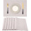 Lot de 6 sets de table beiges en coton et lin, 33 x 48 cm 1