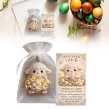 Peluche de Pâques à câliner – Motif mouton et poussin