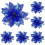 12 blaue Stoff-Weihnachtssterne (14,5 cm) mit Clips 1