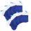 Weihnachtsbesteck-Socken, blauer Stoff, 8er-Pack 4