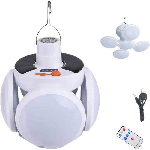 Lampada LED solare pieghevole 2 in 1 con telecomando