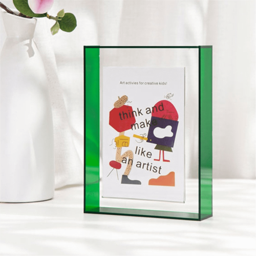 3 Pack Acrylic Photo Frames – Klein Blue, Orange, Green 1