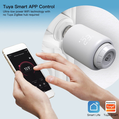 Robinet thermostatique de radiateur Wi-Fi avec commande par application 2