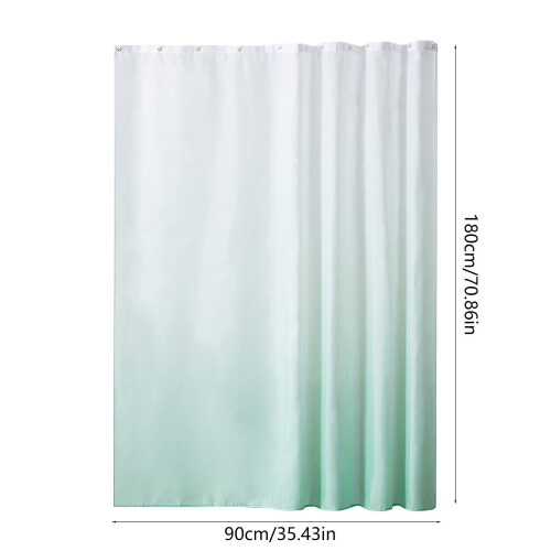Duschvorhang aus Polyester mit Farbverlauf, Mintgrün, 90 x 180 cm 2
