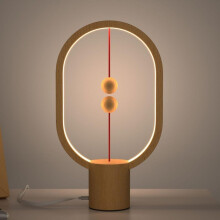 Lampe de table LED à lévitation magnétique, interrupteur magnétique flottant, lampe de chevet décorative en bois