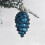 Navy Glitter Pinecone Christmas Ornaments 3.54 in 8-Pack 7