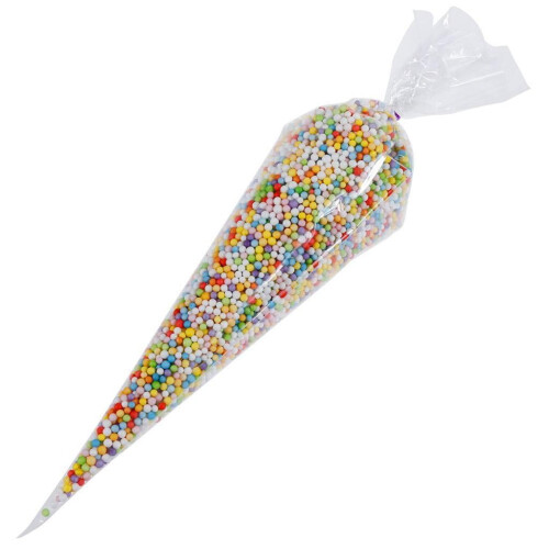 Sacchetti trasparenti a cono per caramelle – 100 pezzi, 8x27 cm 2