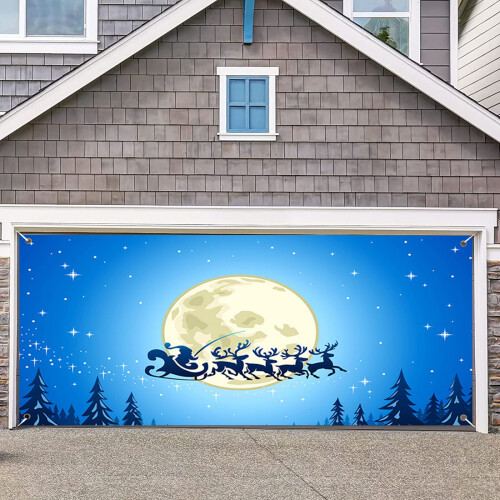 Julbanderoll för garagedörr 1,8x2,4m polyester 1