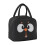 Bolsa térmica impermeable reutilizable para el almuerzo, color negro. 3