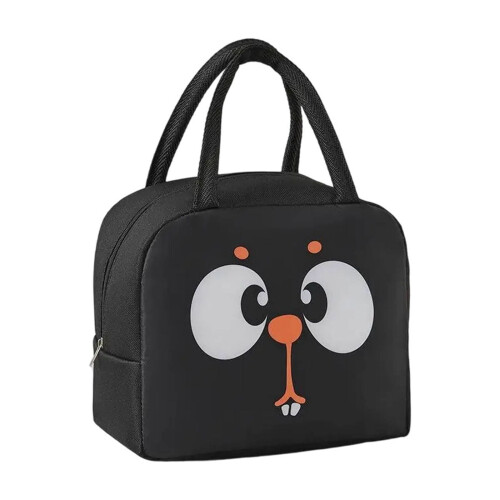 Bolsa térmica impermeable reutilizable para el almuerzo, color negro. 2