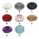 Round polyester bedroom rug white 30x30 cm 4