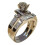 White Sapphire Ring Set in 925 Sterling Silver Size 8 2