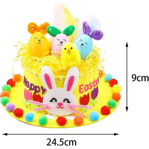 Easter Bonnet Kit, DIY Easter Hat Set, Easter Party Favors, Easter Egg Craft Supplies, Make Your Own Bonnet for Easter Crafts 1