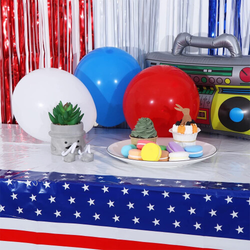 Patriotic tablecloth 86x51 inches 3 pack 2