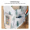 Sac de rangement mural avec poches, en coton et lin 4