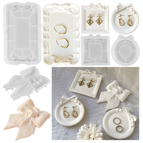 SOFEIYA bow lace tray silicone mould 1 pc 2