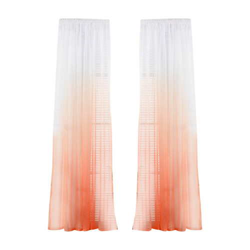 Orange Gradient Tulle Curtain Panel 1 Piece 1