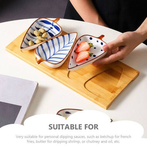 Plat de service de rangement en céramique avec base – 17,5 cm 1