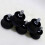 Roulettes de chaise en PU noir – Lot de 5 3
