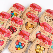 Cartes de Saint-Valentin en bocal Mason, paquet de 30 avec fenêtre en forme de cœur