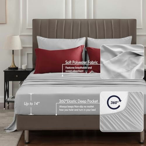 Burgundy Microfiber Comforter Set 7-Piece 1