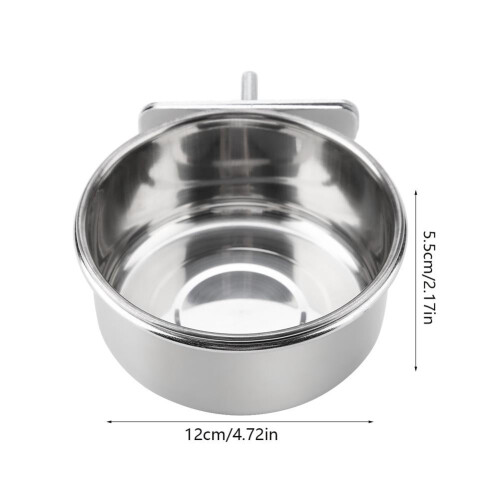 Gamelle en acier inoxydable pour perruches et perroquets 1