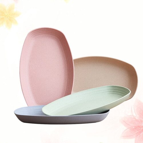 Masteelf rectangular fish platter wheat straw 1 piece 2