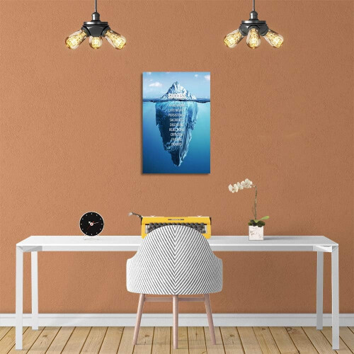Tableau mural moderne inspirant sur toile 12" x 18" 2