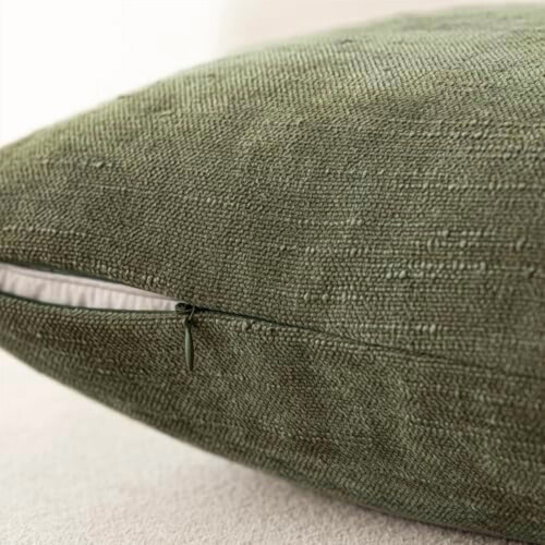 Capas de almofada em chenille imitando linho, 50x50cm, pacote com 2 unidades 2
