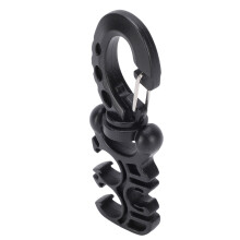 Dive 3-Schlauchhalter Schwarz PVC/Edelstahl Schnellverschluss