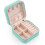 Travel Jewelry Case with Mirror Blue Small Organizer 7