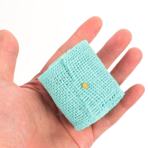 Sky Blue Burlap Ribbon Hessian 2m 1