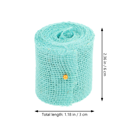 Sky Blue Burlap Ribbon Hessian 2m 2